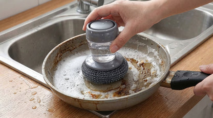 2-in-1 Soap Dispensing Dish Scrubber Brush – Kitchen Cleaning Tool